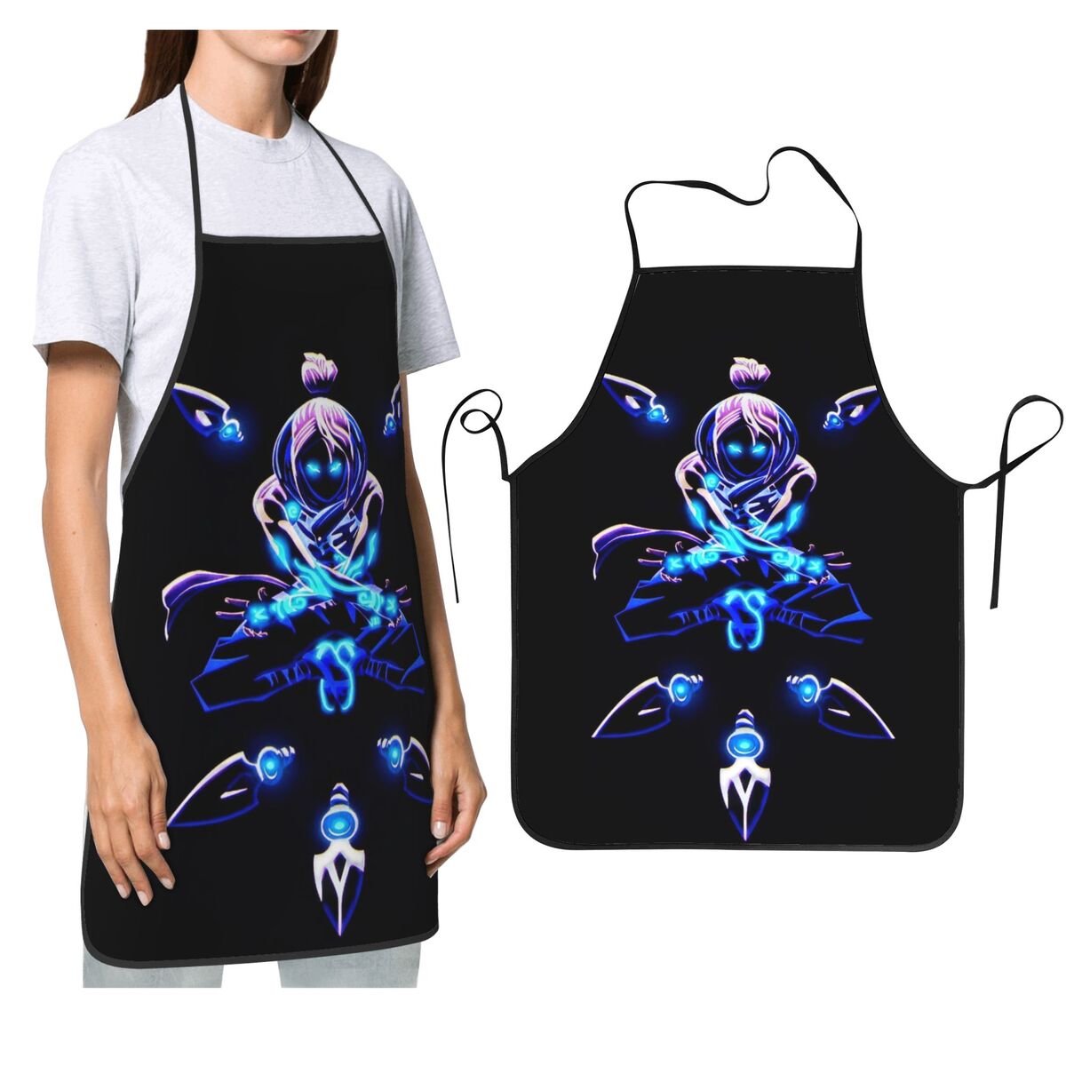 Kitchen Baking Game - Jett v-valorant jeux anti-émeute tabliers Chef