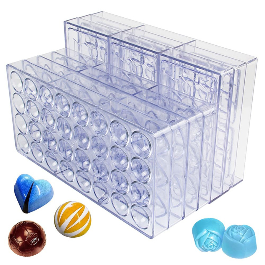 Kitchen Baking Molds - Moule à chocolat en plastique, 24