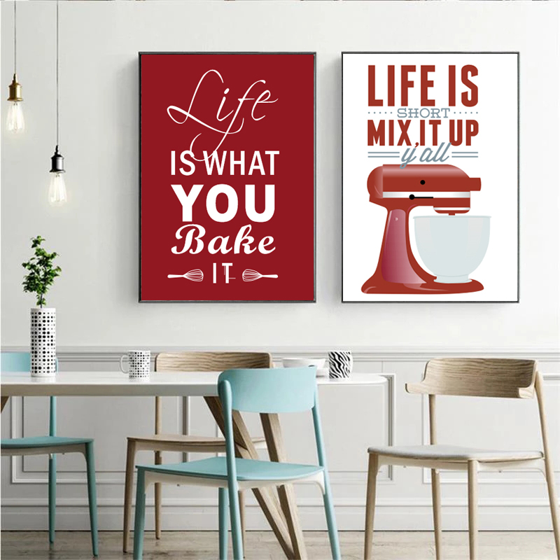 Peintures sur toile d'art mura - Kitchen Baking Quotes avis et prix