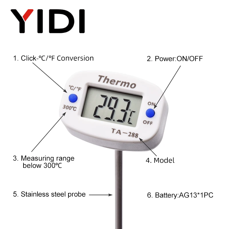 TA288 LCD thermomètre alimenta - Kitchen Quiz avis et prix